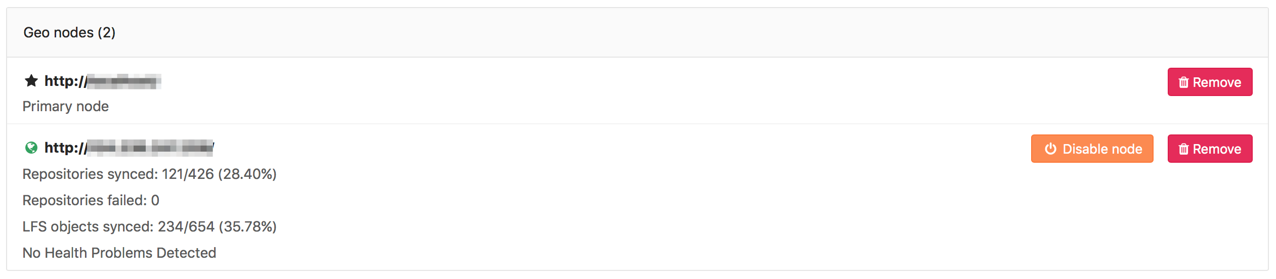 GitLab Geo dashboard